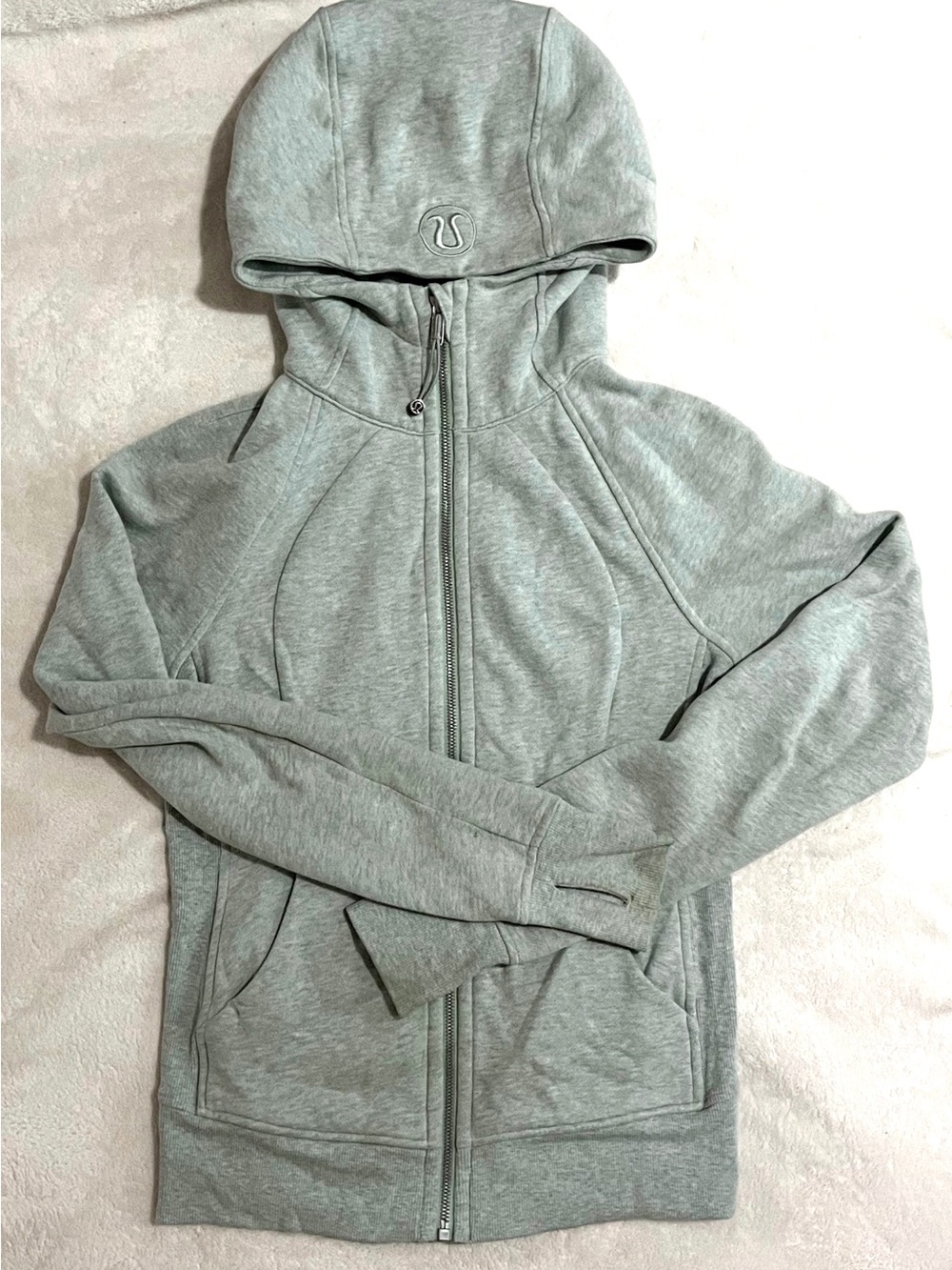 lululemon athletica Heather Gray Full-Zip Hoodie Jacket